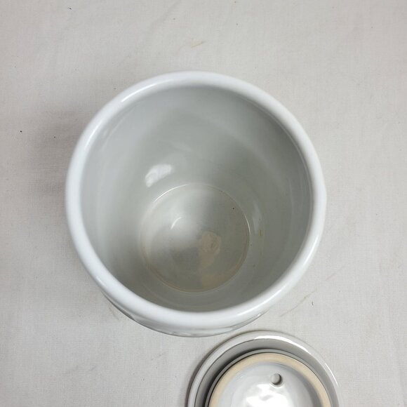 Pampered Chef White & Gray Ceramic Egg Cooker - Picture 4 of 5